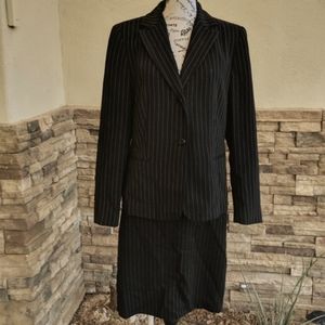 Black and Gold Pinstriped Skirt Suit by Worthington.     #41